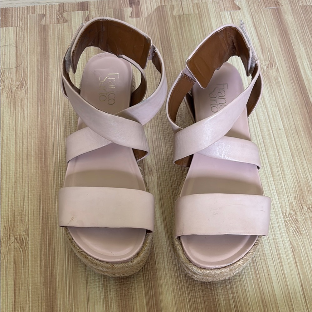 Franco Sarto Pink Espadrilles with Chunky Platform